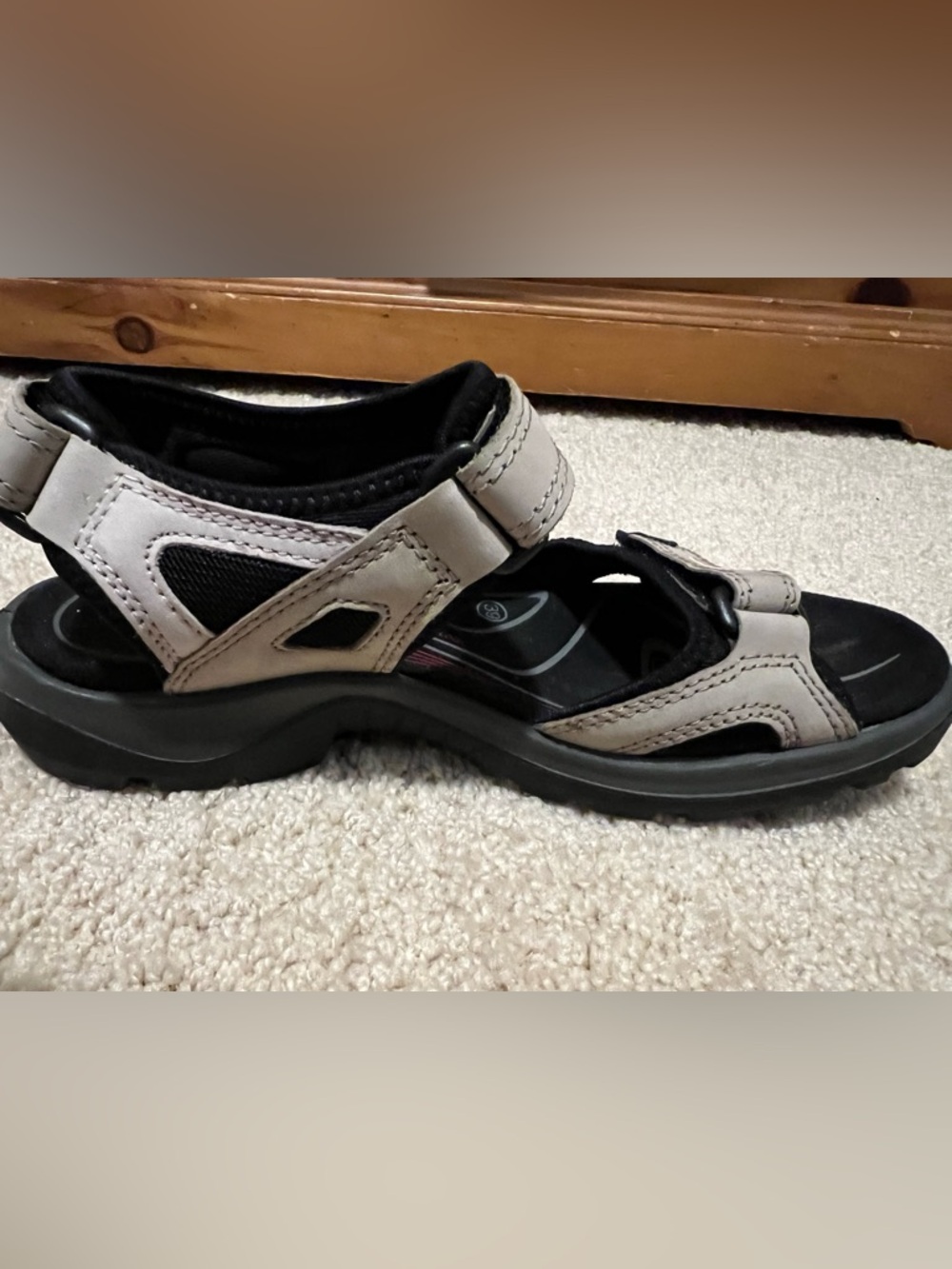 ECCO Offroad Nubuck sport sandals beige size 39 us 8.5 women’s EUC - Picture 4 of 8